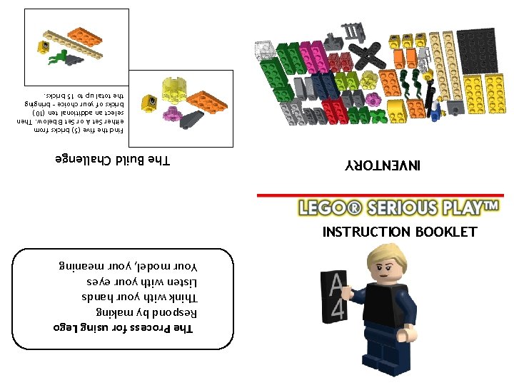 The Process for using Lego Respond by making Think with your hands Listen with