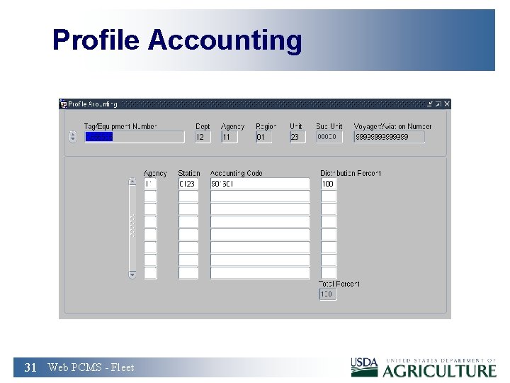 Profile Accounting 31 Web PCMS - Fleet 