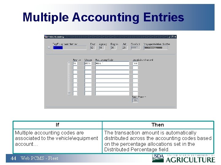 Multiple Accounting Entries If Then Multiple accounting codes are The transaction amount is automatically
