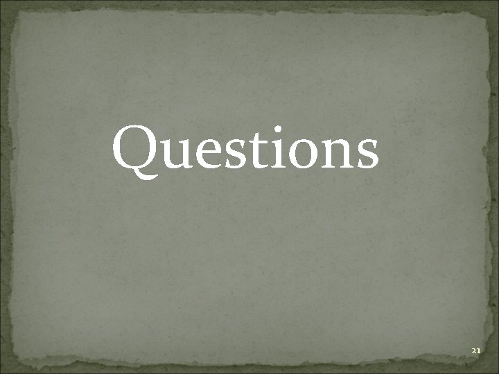 Questions 21 