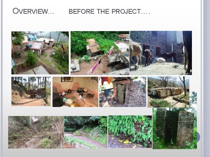 OVERVIEW… BEFORE THE PROJECT…. 