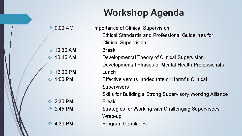 Workshop Agenda 9: 00 AM 10: 30 AM 10: 45 AM 12: 00 PM
