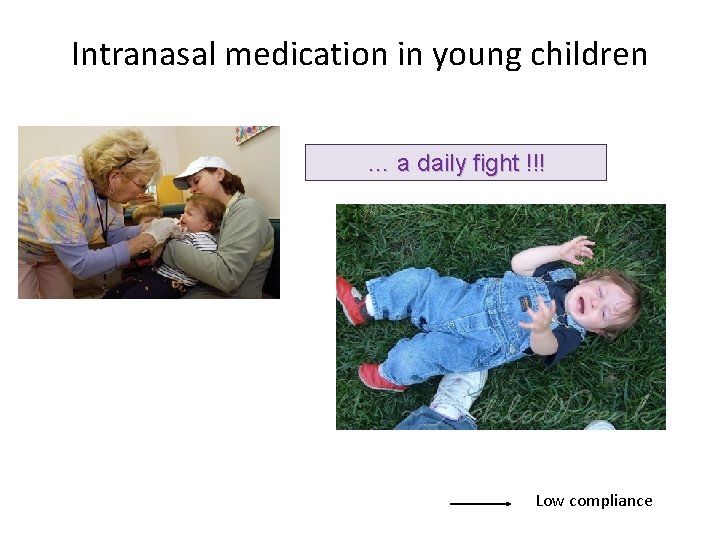 Intranasal medication in young children … a daily fight !!! Low compliance 