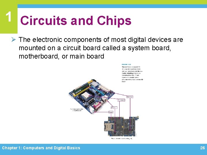 1 Circuits and Chips Ø The electronic components of most digital devices are mounted