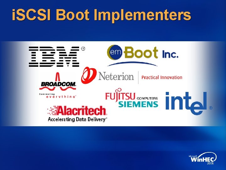 i. SCSI Boot Implementers 