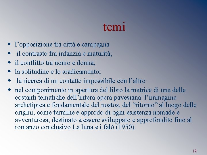 temi w w w l’opposizione tra città e campagna il contrasto fra infanzia e