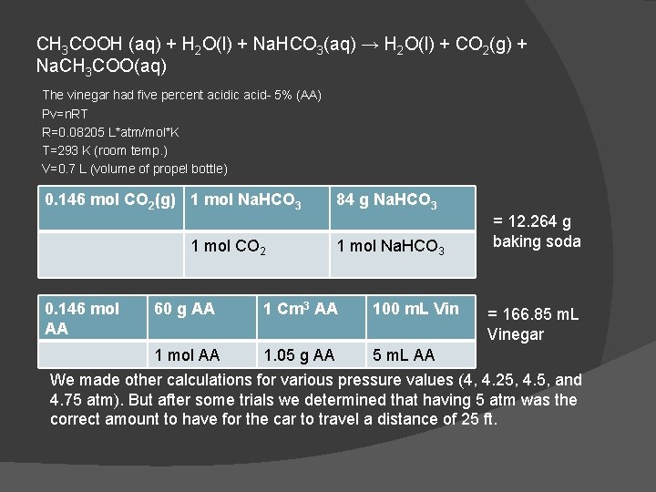 CH 3 COOH (aq) + H 2 O(l) + Na. HCO 3(aq) → H