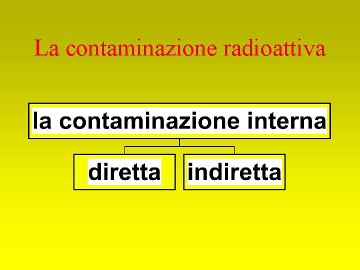 La contaminazione radioattiva 