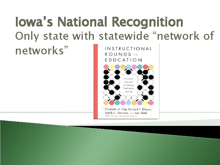 Iowa’s National Recognition Only state with statewide “network of networks” 