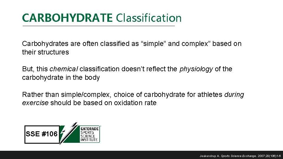 CARBOHYDRATE Classification Carbohydrates are often classified as “simple” and complex” based on their structures