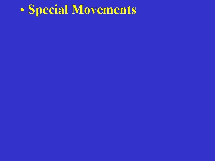  • Special Movements 