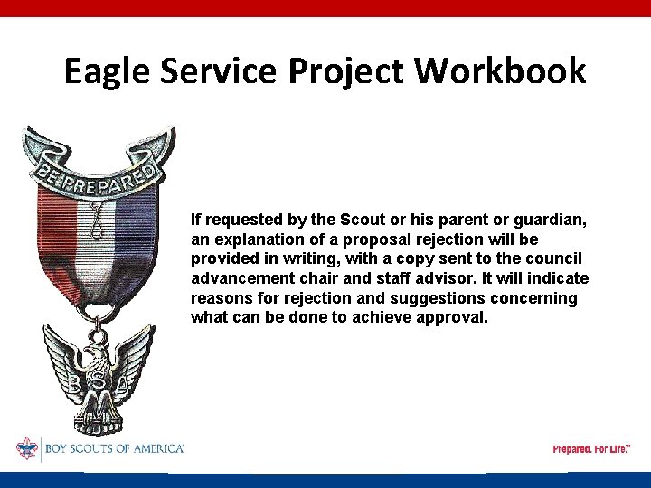 Eagle Service Project Workbook If requested by the Scout or his parent or guardian,