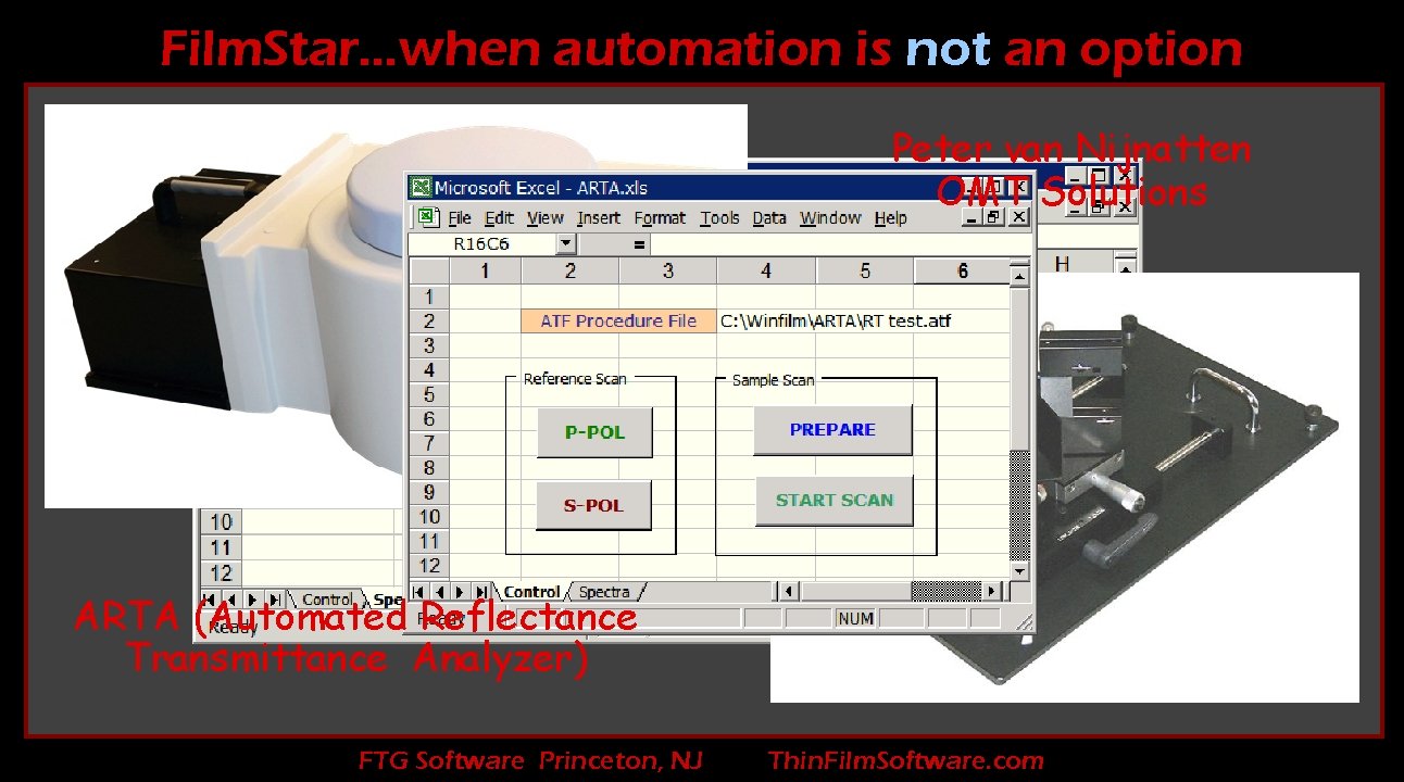 Film. Star…when automation is not an option Peter van Nijnatten OMT Solutions ARTA (Automated