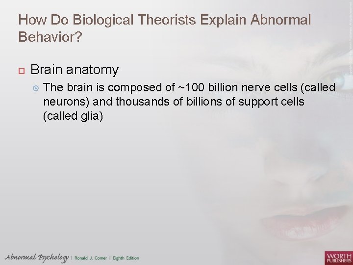 How Do Biological Theorists Explain Abnormal Behavior? Brain anatomy The brain is composed of