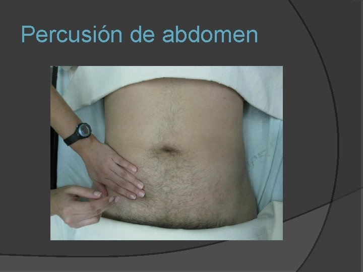 Percusión de abdomen 