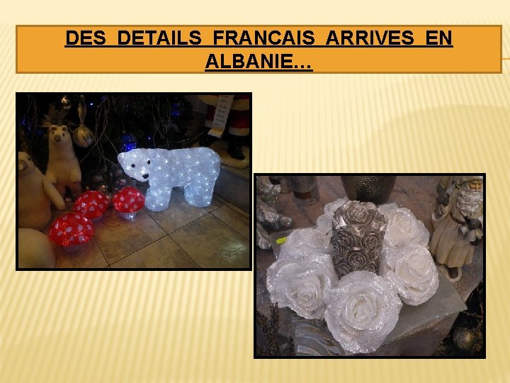 DES DETAILS FRANCAIS ARRIVES EN ALBANIE… 