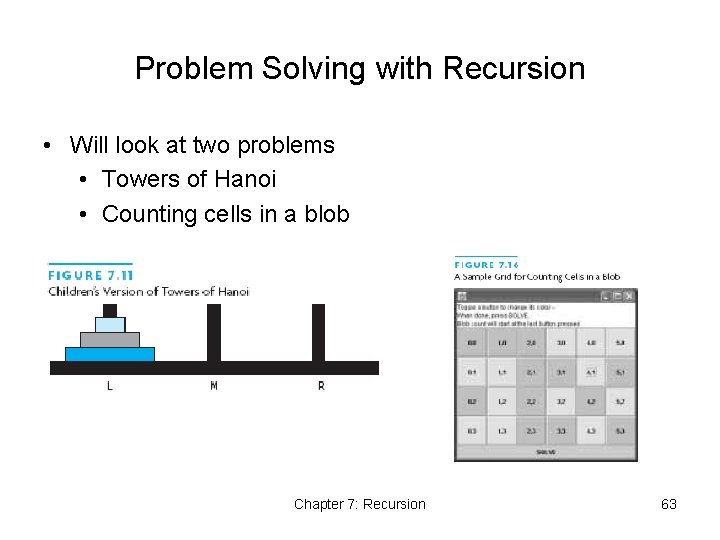 Problem Solving with Recursion • Will look at two problems • Towers of Hanoi Problem Solving with Recursion • Will look at two problems • Towers of Hanoi