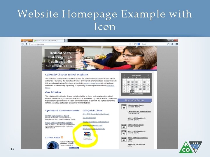 Website Homepage Example with Icon 18 