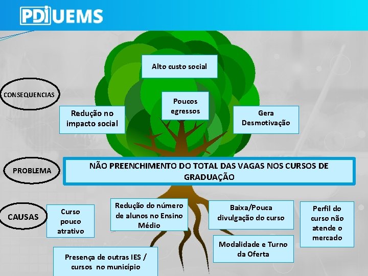 Alto custo social CONSEQUENCIAS Redução no impacto social Gera Desmotivação NÃO PREENCHIMENTO DO TOTAL