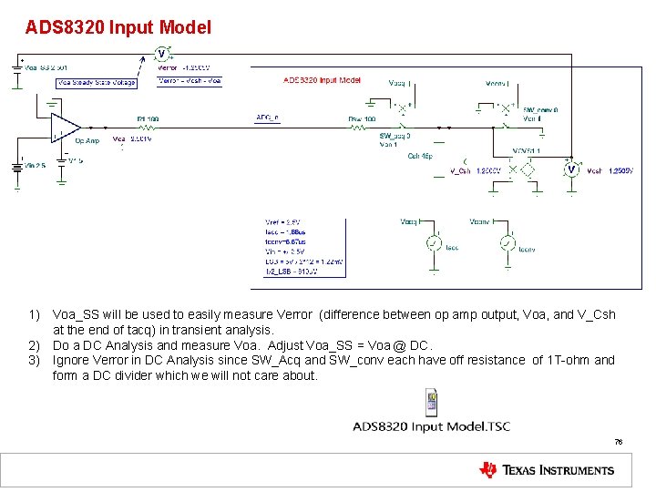 ADS 8320 Input Model 1) Voa_SS will be used to easily measure Verror (difference