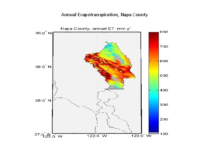 Annual Evapotranspiration, Napa County 