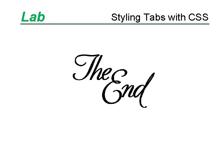 Lab Styling Tabs with CSS 