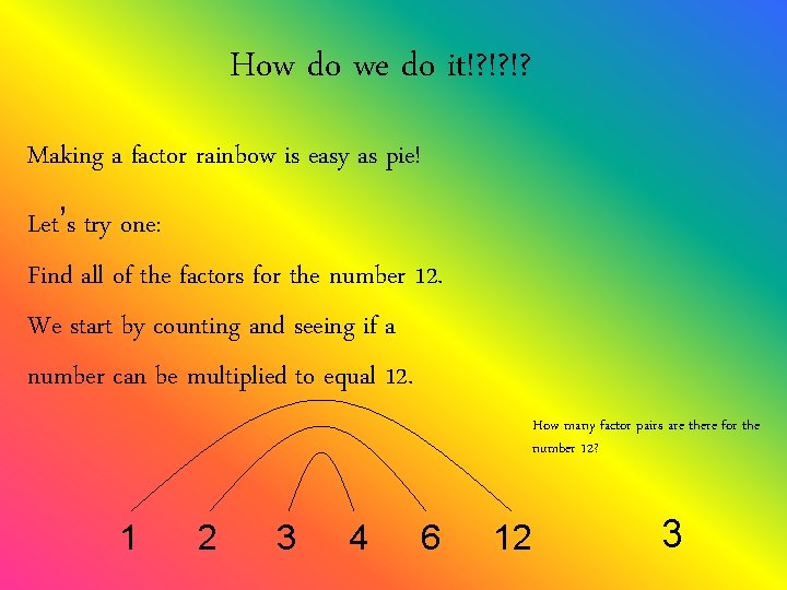 How do we do it!? !? !? Making a factor rainbow is easy as