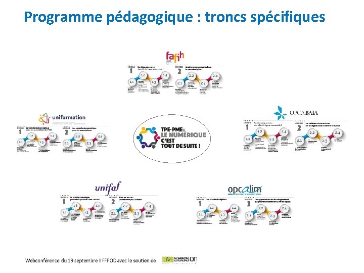 Programme pédagogique : troncs spécifiques 