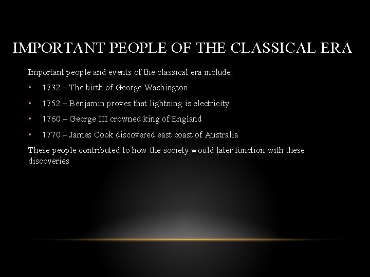 THE CLASSICAL ERA 1750 1820 Jacob Hale Dakota