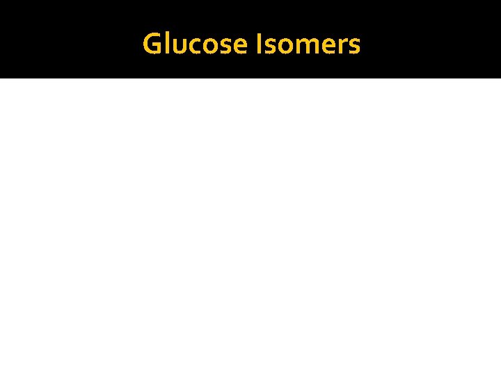 Glucose Isomers 