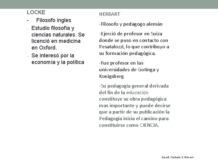 LOCKE - Filosofo ingles - Estudio filosofía y ciencias naturales. Se licenció en medicina