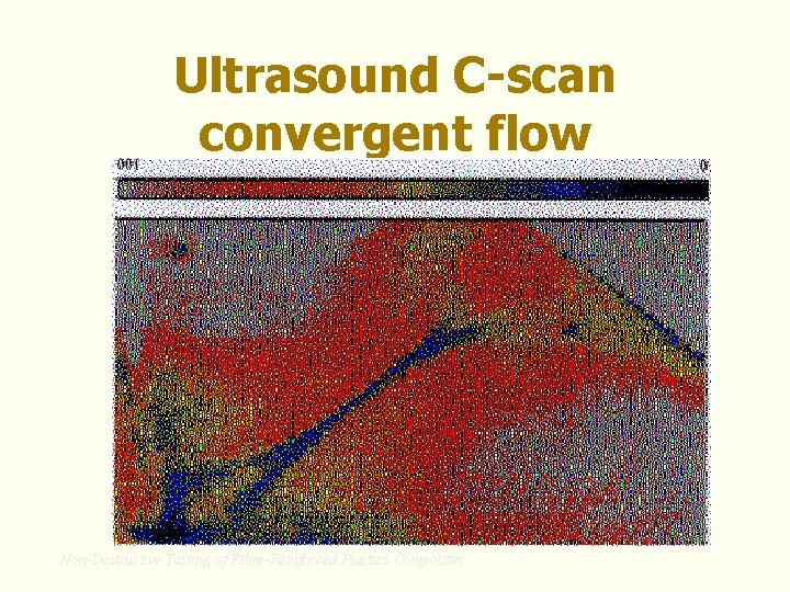 Ultrasound C-scan convergent flow Non-Destructive Testing of Fibre-Reinforced Plastics Composites 