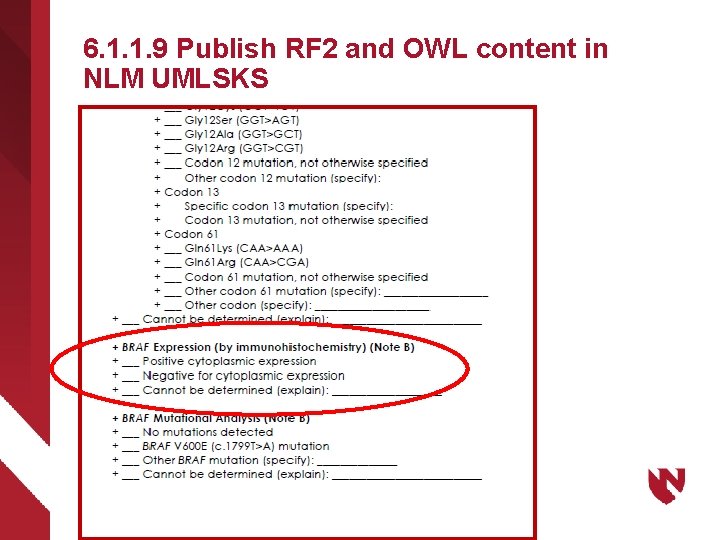 6. 1. 1. 9 Publish RF 2 and OWL content in NLM UMLSKS 