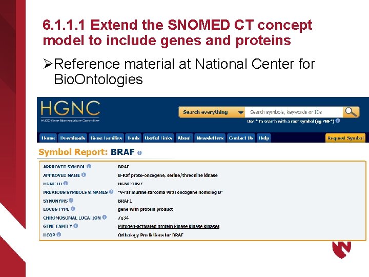 6. 1. 1. 1 Extend the SNOMED CT concept model to include genes and