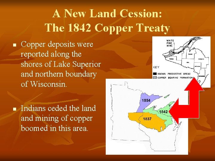 A New Land Cession: The 1842 Copper Treaty n n Copper deposits were reported