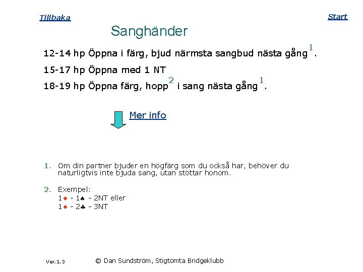 Start Tillbaka Sanghänder 1 12 -14 hp Öppna i färg, bjud närmsta sangbud nästa
