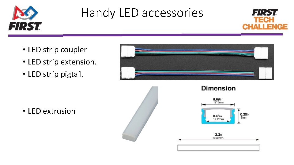 Handy LED accessories • LED strip coupler • LED strip extension. • LED strip