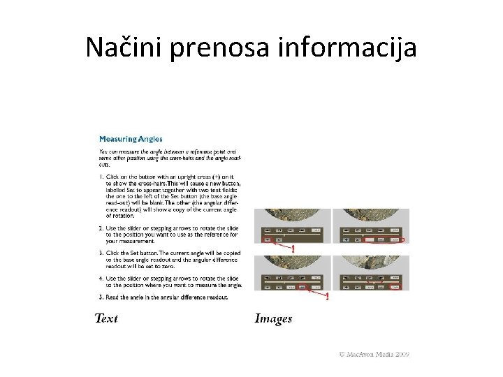 Načini prenosa informacija 