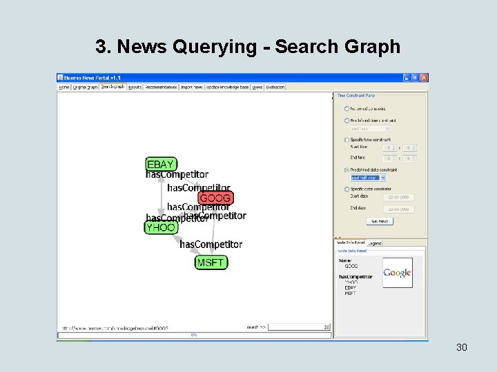 3. News Querying - Search Graph 30 