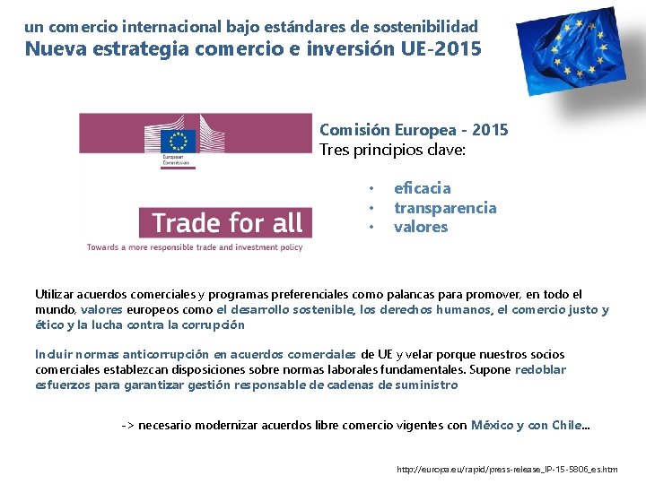 un comercio UE internacional bajo estándares de sostenibilidad Estrategia de RSE 2011 - 2014