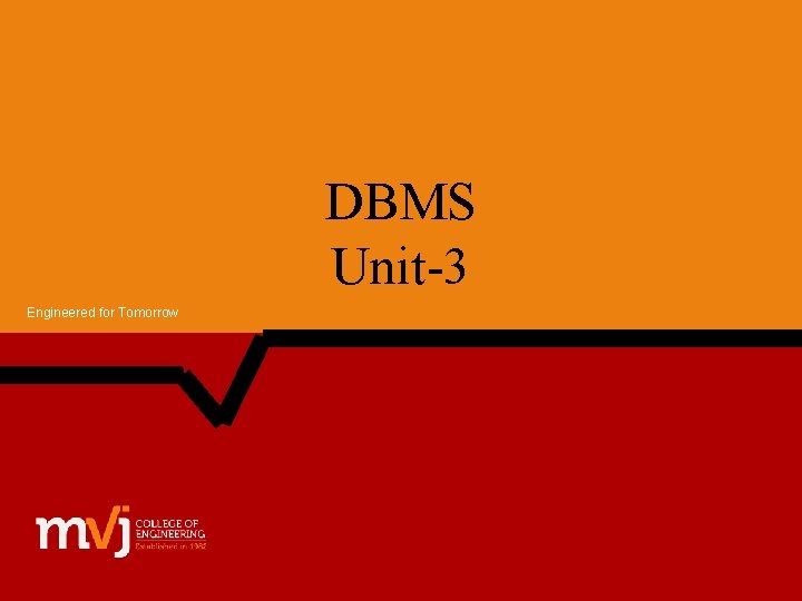 DBMS Unit-3 Engineered for Tomorrow 