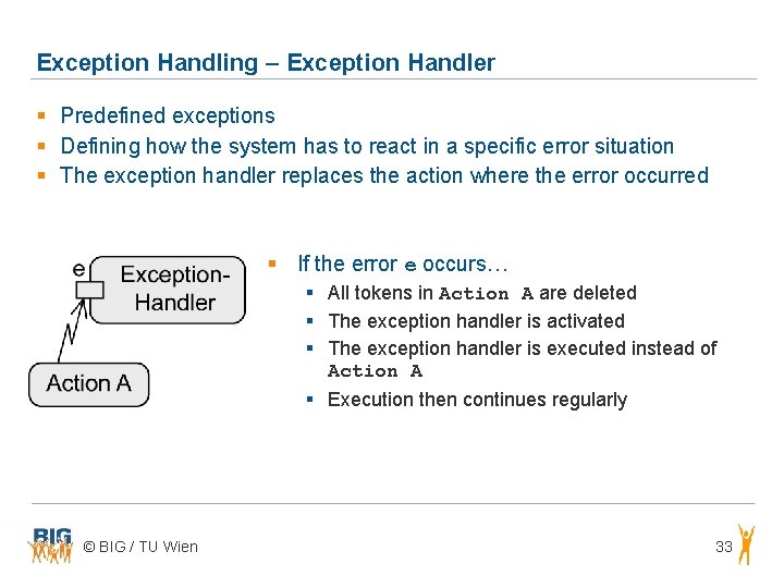 Exception Handling – Exception Handler § Predefined exceptions § Defining how the system has