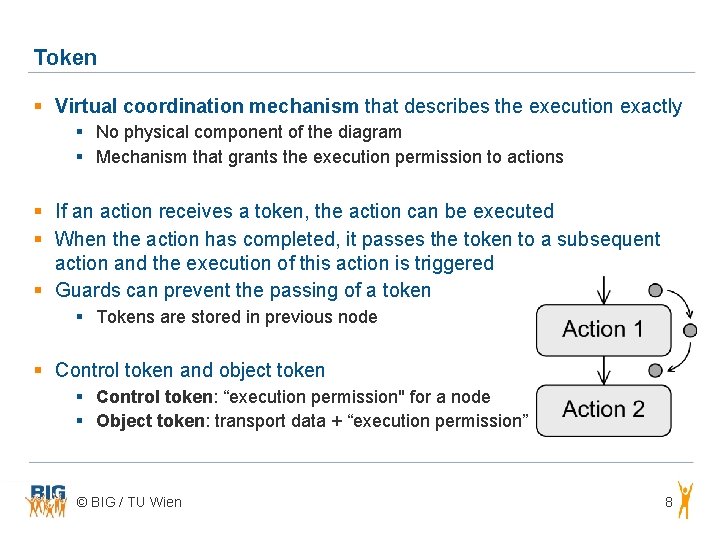 Token § Virtual coordination mechanism that describes the execution exactly § No physical component Token § Virtual coordination mechanism that describes the execution exactly § No physical component