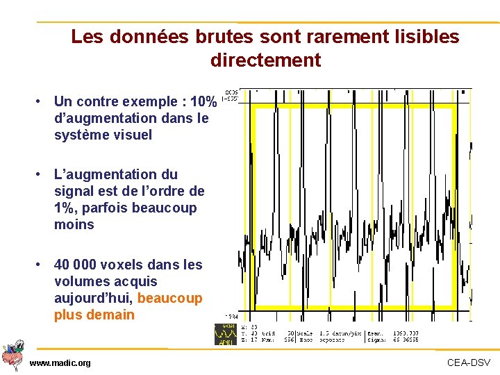 Les données brutes sont rarement lisibles directement • Un contre exemple : 10% d’augmentation