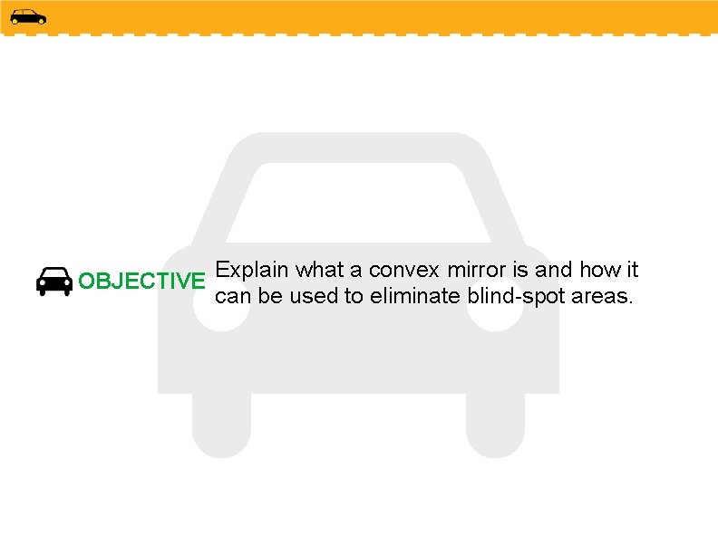 OBJECTIVE Explain what a convex mirror is and how it can be used to