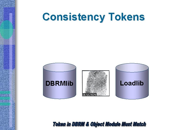 Consistency Tokens DBRMlib Loadlib 