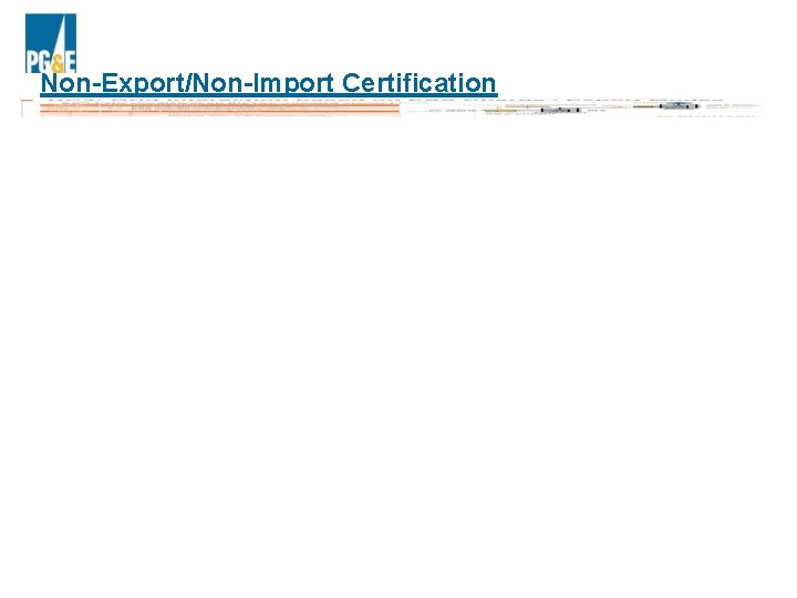 Non-Export/Non-Import Certification 