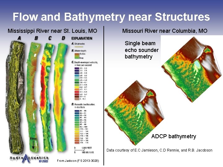 Flow and Bathymetry near Structures Mississippi River near St. Louis, MO Missouri River near Flow and Bathymetry near Structures Mississippi River near St. Louis, MO Missouri River near