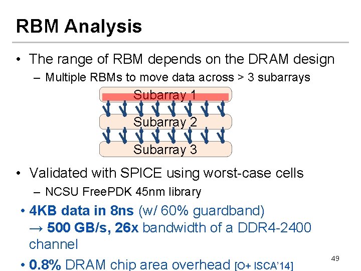 RBM Analysis • The range of RBM depends on the DRAM design – Multiple