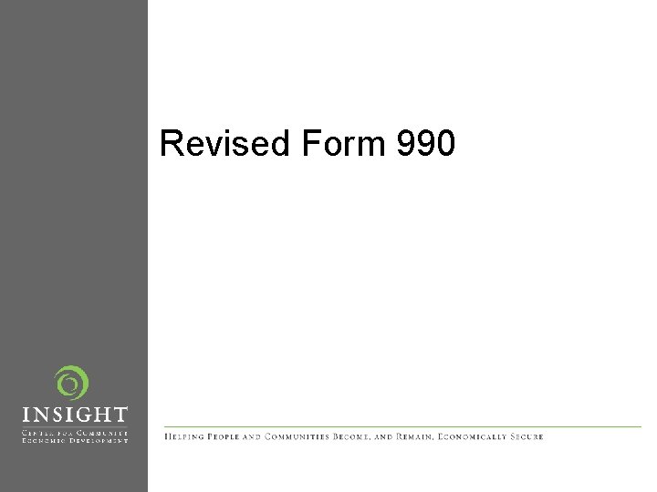Revised Form 990 
